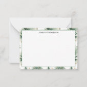 Gold Sage Pine Trees Winter Custom Mitteilungskarte (Vorderseite)