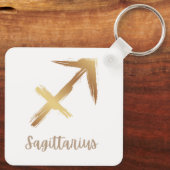 Gold Sagittarier Symbol verkauft Rext Schlüsselanhänger (Rückseite)