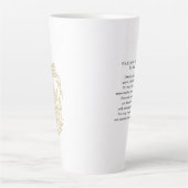 Gold Sagittarius Astrologie Zodiac Sign | Monogram Milchtasse (Vorderseite)