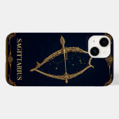 Gold Sagittarius Zodiac Symbol Case-Mate iPhone Hülle (Rückseite (Horizontal))