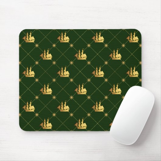 Gold Sail Ship Mouse Pad Mousepad (Mit Mouse)