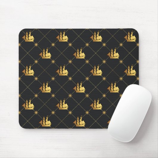 Gold Sail Ship Mouse Pad Mousepad (Mit Mouse)