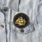 Gold Sailboat Nautical Button (Beispiel)
