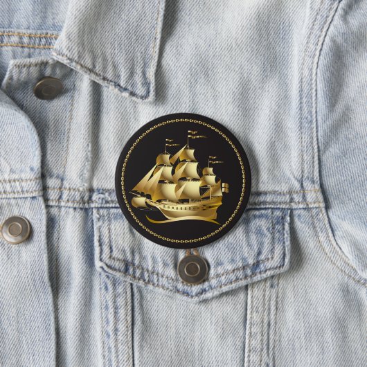 Gold Sailboat Nautical Button (Beispiel)