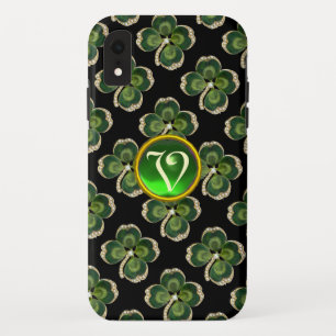 Gold Saint Patrick Kleeblatt Jewel mit Perlen Case-Mate iPhone Hülle