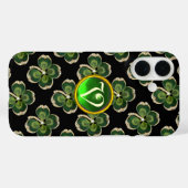 Gold Saint Patrick Kleeblatt Jewel mit Perlen Case-Mate iPhone Hülle (Rückseite (Horizontal))