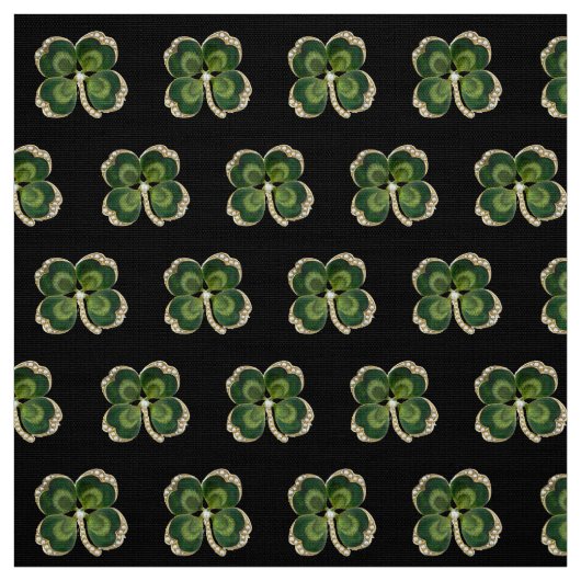 Gold Saint Patrick Kleeblatt Jewel mit Perlen Stoff (Muster)