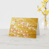 Gold Sakura Kimono: Karte (Gelbe Blume)