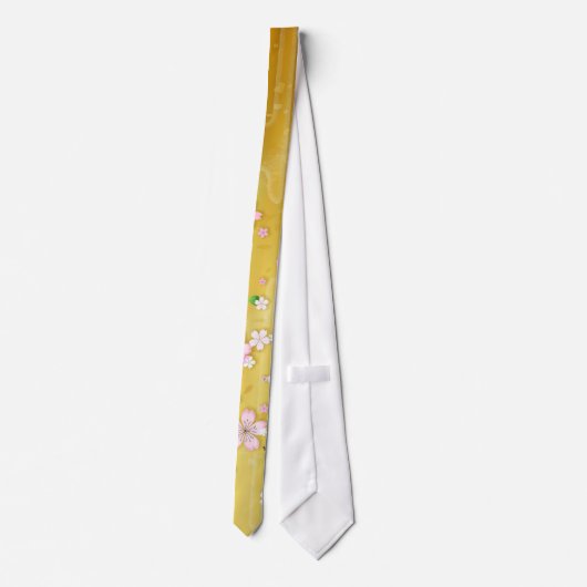 Gold Sakura Kimono: Krawatte (Rückseite)