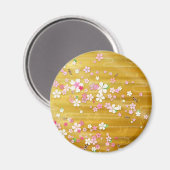 Gold Sakura Kimono: Magnet (Vorderseite/Rückseite)