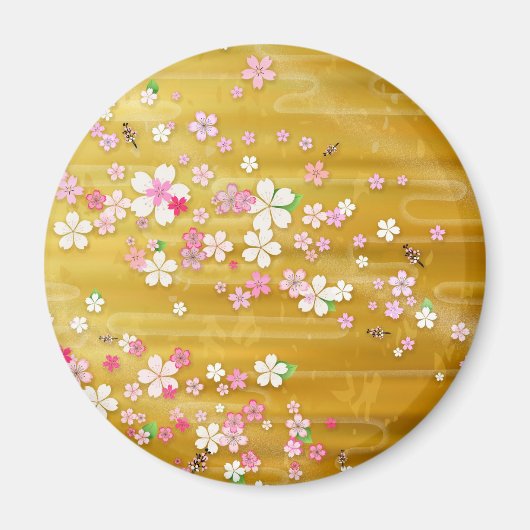 Gold Sakura Kimono: Magnet (Vorne)