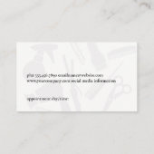 Gold Salon Hair Stylist-Logo Terminkarte (Rückseite)