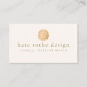 Gold Sand Dollar Coasteme Theme Visitenkarte (Vorderseite)