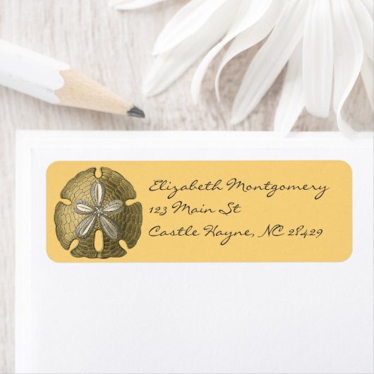 Gold Sand Dollar Labels (Insitu)