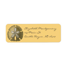Gold Sand Dollar Labels