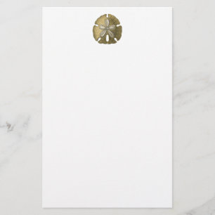Gold Sand Dollar Stationierung Briefpapier