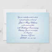 Gold Sapphire Blue 45. Hochzeitstag Einladung (Rückseite)