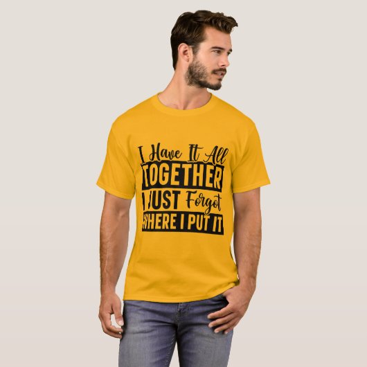 Gold Sarcastic T - Shirt (Vorne ganz)