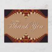 Gold Satin Chocolate Lace Vielen Dank Postcard Postkarte (Vorderseite)