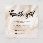 Gold Satin Glitzer Business Danke Karte (Vorderseite)