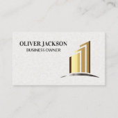 Gold-Säulen | Modern stilvoll Visitenkarte (Vorderseite)