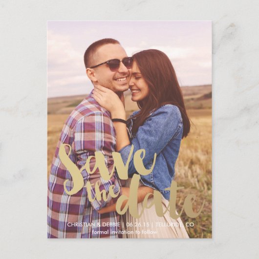 GOLD SAVE THE DATE // Ankündigung Datum freihalten (Vorderseite)