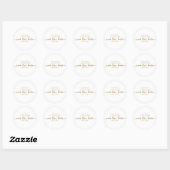 Gold Save the Date Script Personalisiert Runder Aufkleber (Blatt)