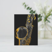 Gold Sax Postkarte (Stehend Vorderseite)