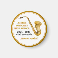 Gold Saxophone Player Personalisiert Band