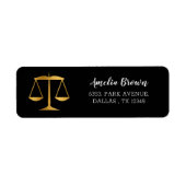 Gold Scales Law Graduate Rücksendeadresse (Vorne)