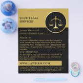 Gold Scales of Justice, Legal Services Advertising Flyer (Einzeln)