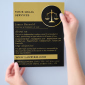 Gold Scales of Justice, Legal Services Advertising Flyer (Hand)