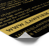 Gold Scales of Justice, Legal Services Advertising Poster (Ecke)