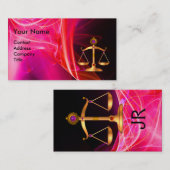 GOLD SCALES OF REW, SCHWARZE ROTE FRAKTAL ROSE MON VISITENKARTE (Vorne/Hinten)