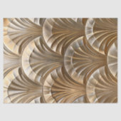 Gold Scallop Muster Art Deco Seidenpapier (Vorderseite)
