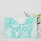 GOLD-SCHALTFLÄCHE IN BLAU BRIEFPAPIER (Stehend Vorderseite)