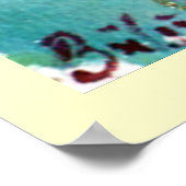 GOLD-SCHALTFLÄCHE IN BLAU POSTER (Ecke)