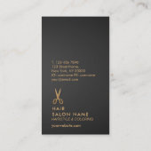 Gold-Schere Haar Stylist Black Discount Vertikal Visitenkarte (Rückseite)