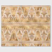 Gold Schimmer Art Deco Geschenkpapier (Flach)