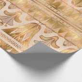 Gold Schimmer Art Deco Geschenkpapier (Ecke)