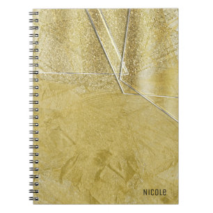 Gold Schimmer Kristallglas Glam Designer Stil Notizblock