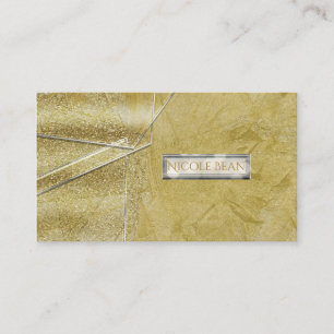 Gold Schimmer Kristallglas Glam Designer Stil Visitenkarte