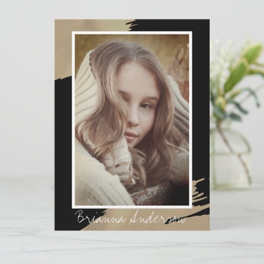 Gold Schlaganfall Schwarzer Modelldarsteller 3 Fot (Stehend Vorderseite)