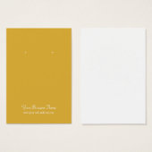 Gold Schlichte Einfach-Earring-Karte (Vorne & Hinten)