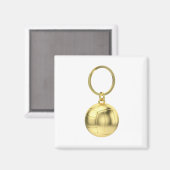 Gold Schlüsselanhänger mit Volleyball Magnet (Vorderseite/Rückseite)