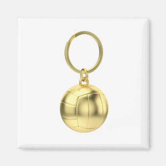 Gold Schlüsselanhänger mit Volleyball Magnet