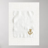 Gold Schmetterling Minimal Botanischer Poster (Vorne)