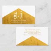 Gold Schmuck Designer Imitate Gold Foil Edge Visitenkarte (Vorne/Hinten)