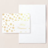 Gold Schneeflocken Frohe Weihnachten! Folienkarte (Anzeige)
