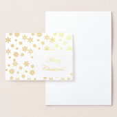 Gold Schneeflocken Frohe Weihnachten! Folienkarte (Anzeige)